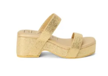 Sable Platform Slide Sandals | Gold sold by Belletique product image thumbnail 2