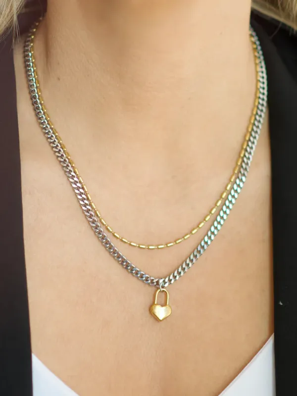 Locked in Love Necklace sold by Belletique