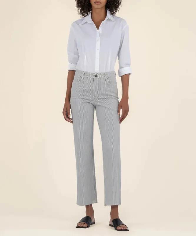 Charlotte Striped High Rise Wide Leg | Unlimited Wash sold by Belletique