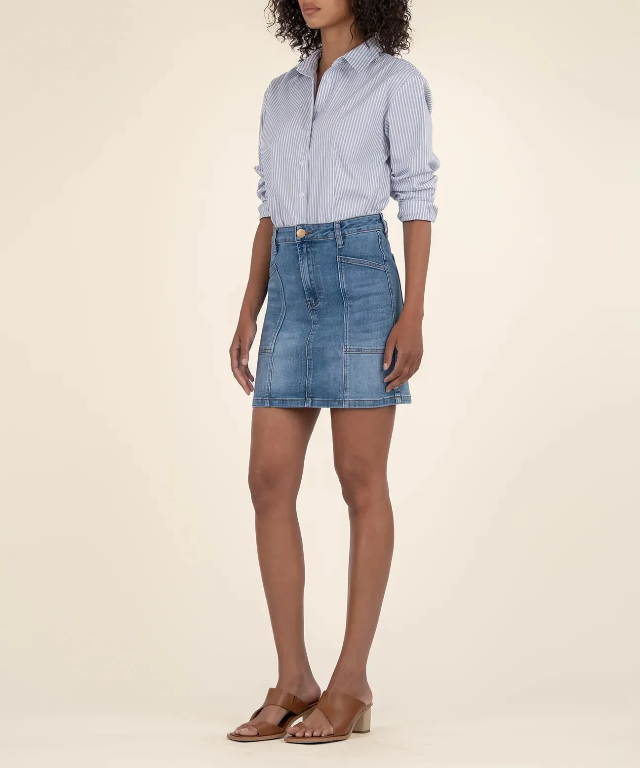 Hayden Skirt w/ Front Seam Patch Pocket | Competence sold by Belletique product image thumbnail 2