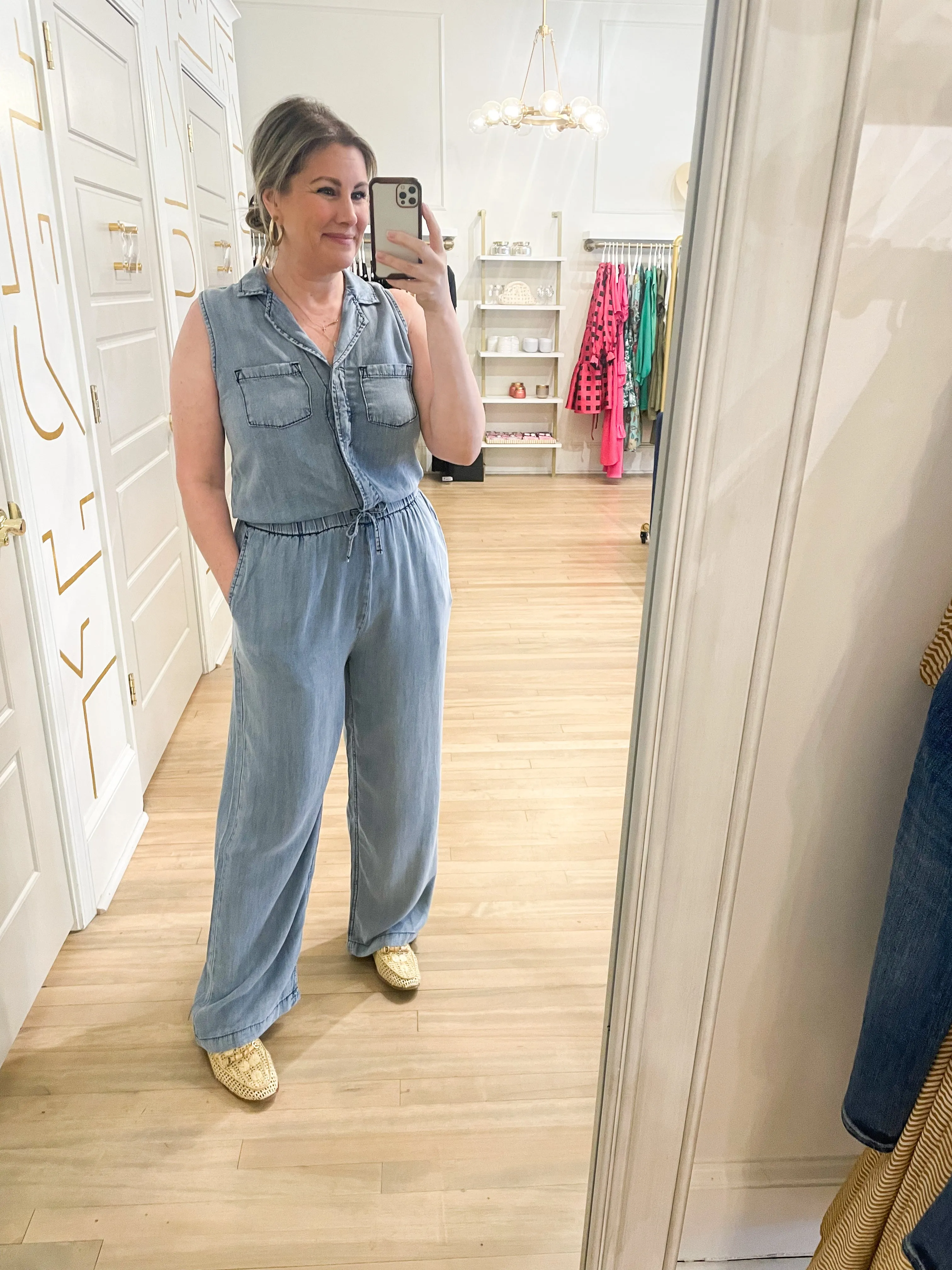 Jersey Denim Jumpsuit sold by Belletique product image thumbnail 2