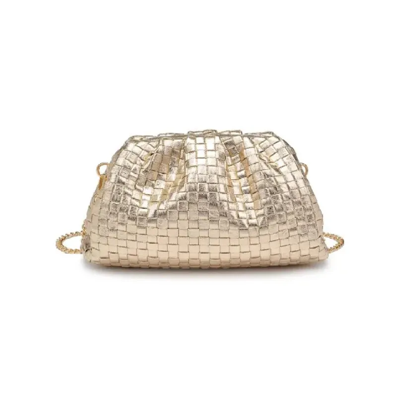 Tate Woven Frame Clutch sold by Belletique