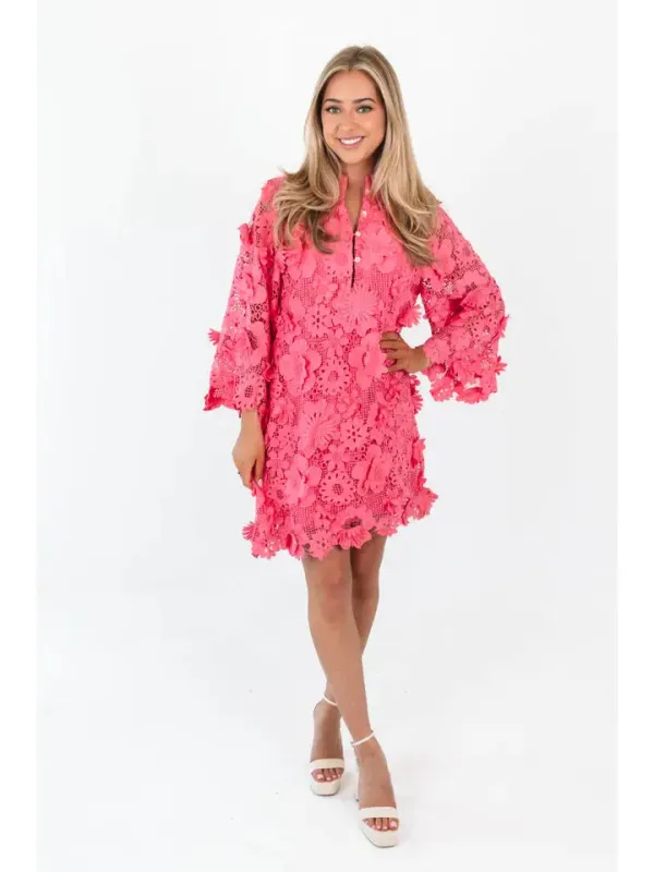 Seraphina Dress | Hot Pink sold by Belletique
