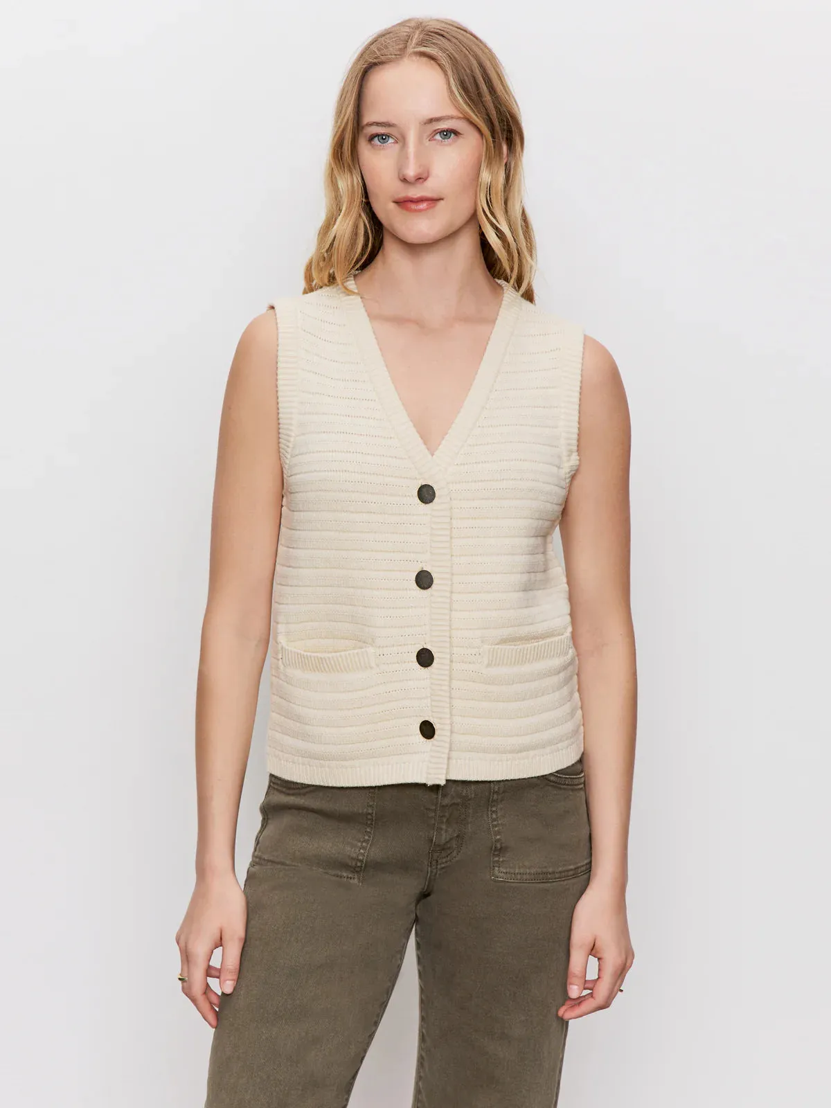 Textured Sweater Vest | Macrame sold by Belletique