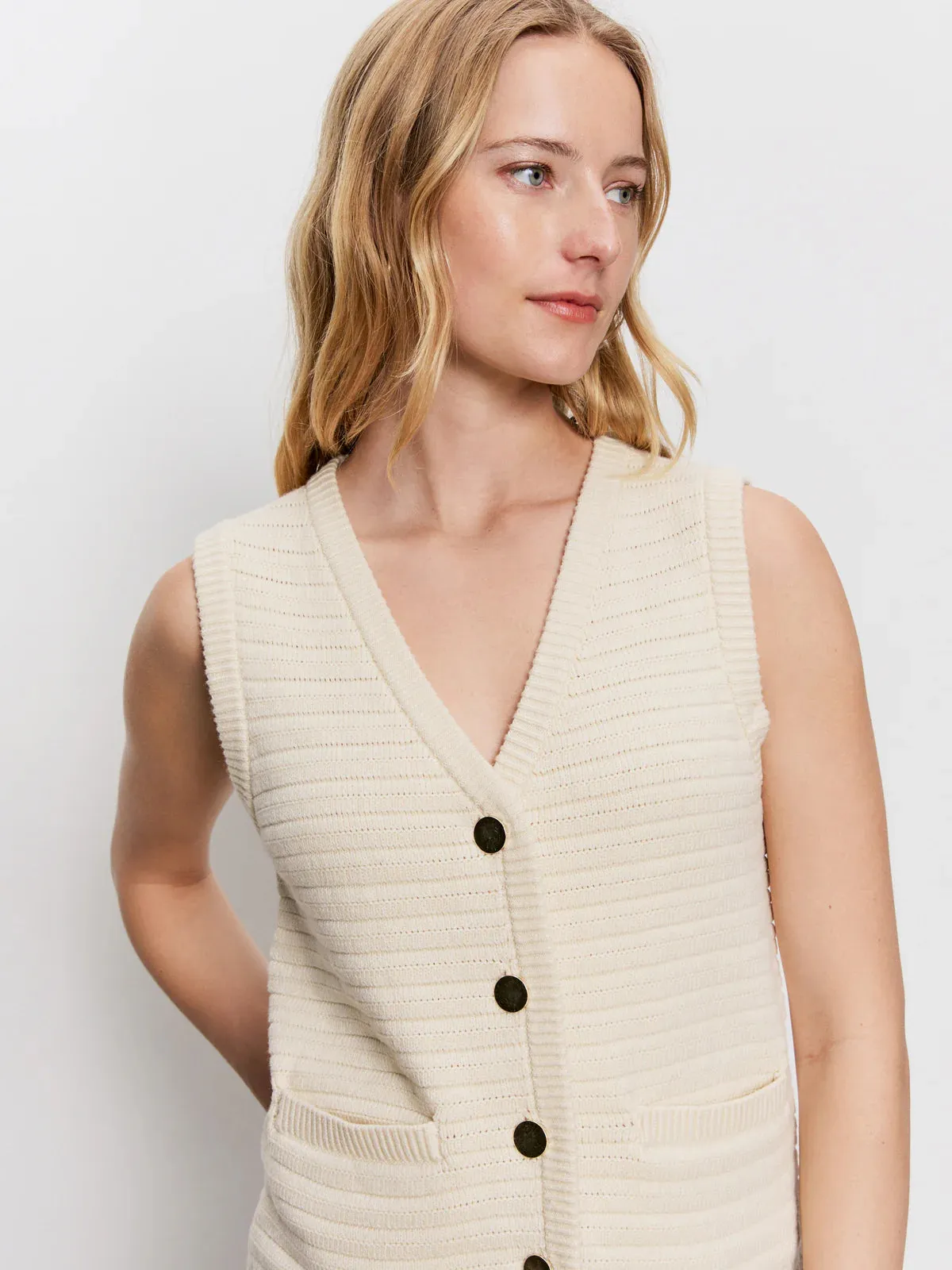 Textured Sweater Vest | Macrame sold by Belletique product image thumbnail 2