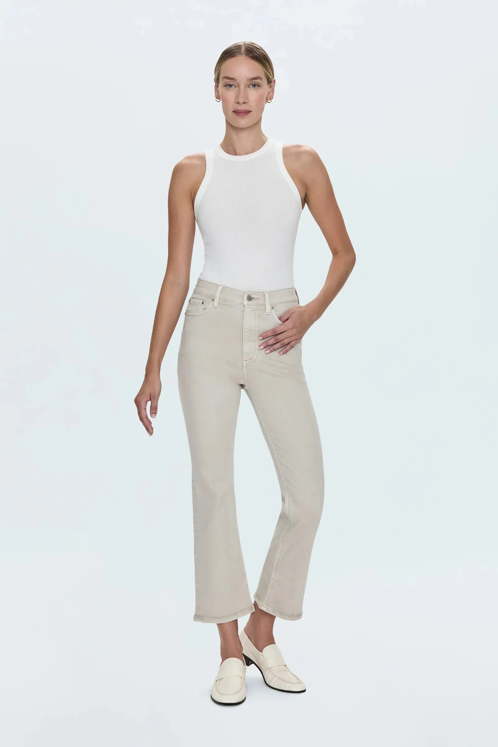 Lennon High Rise Crop Boot | Stone sold by Belletique product image thumbnail 2
