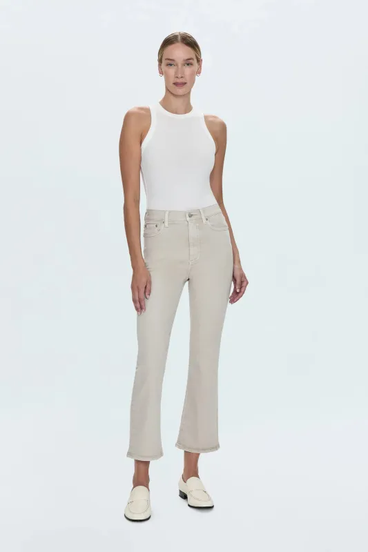 Lennon High Rise Crop Boot | Stone made by Pistola