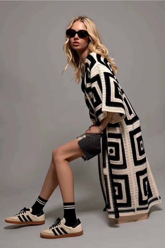 Crochet Midi Cardigan sold by Belletique