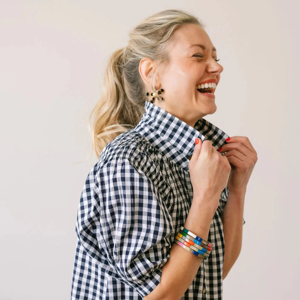 Oasis Dress | Navy Gingham sold by Belletique product image thumbnail 2