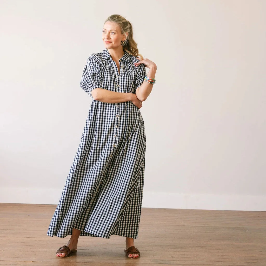 Oasis Dress | Navy Gingham sold by Belletique product image thumbnail 3