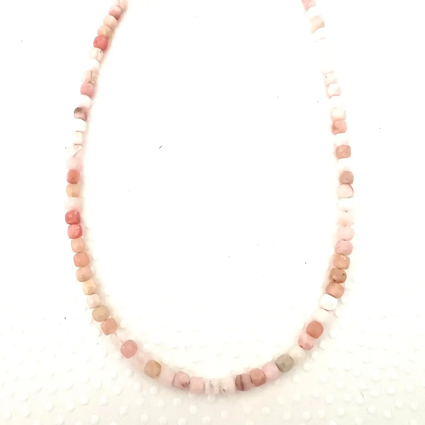 Hand Cut Gemstone Necklace | Pink Opal sold by Belletique