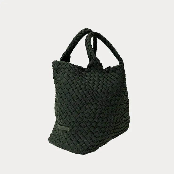 Lily Woven Neoprene Tote with Pouch | Army sold by Belletique product image thumbnail 3
