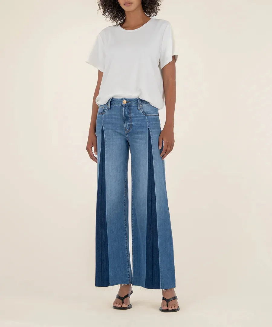 Meg High Rise Wide Leg | Holy w/ Dark Base sold by Belletique