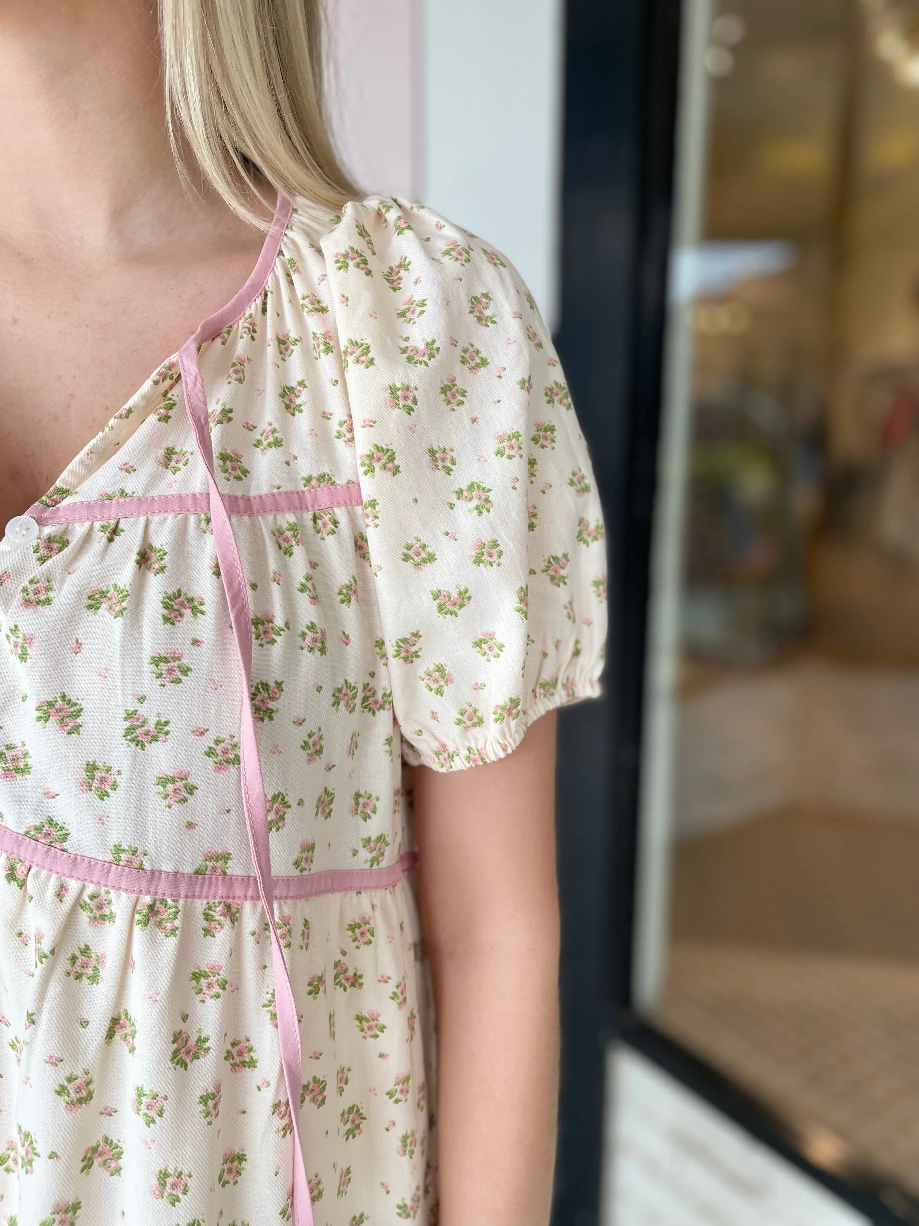 Sophie Midi Dress | Natural Rose sold by Belletique product image thumbnail 3