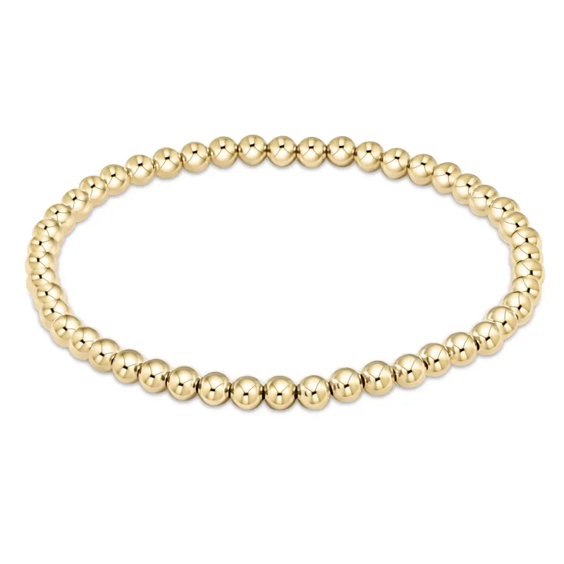 classic gold 4mm bead bracelet sold by Belletique