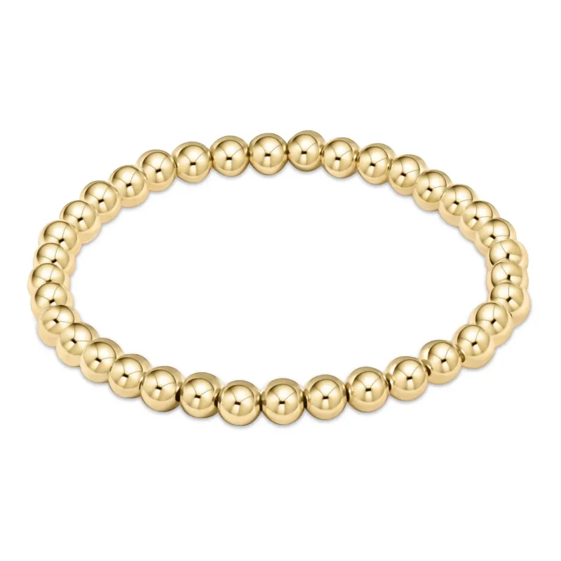 classic gold 5mm bead bracelet sold by Belletique