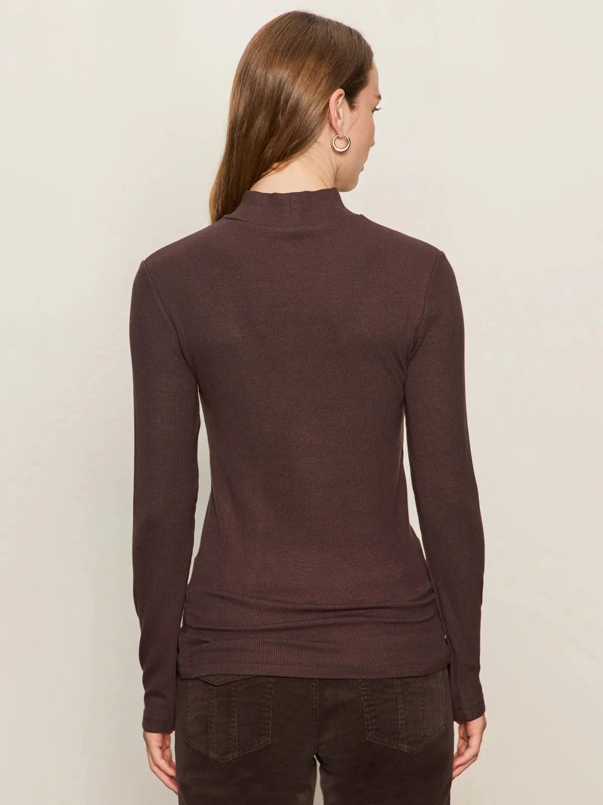 Long Sleeve Mock Neck Essential Top | Semi Sweet sold by Belletique product image thumbnail 4