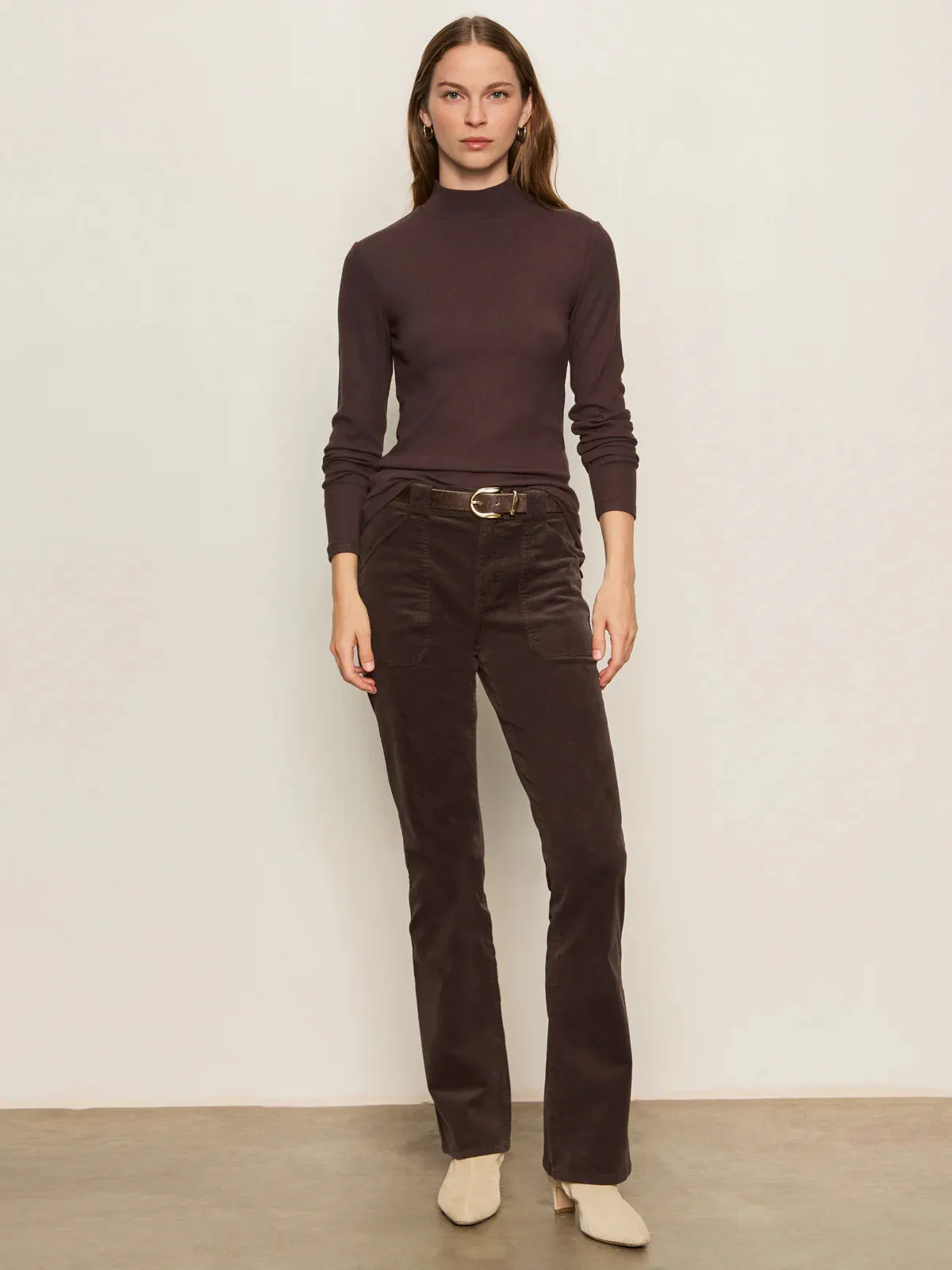 Long Sleeve Mock Neck Essential Top | Semi Sweet sold by Belletique product image thumbnail 2