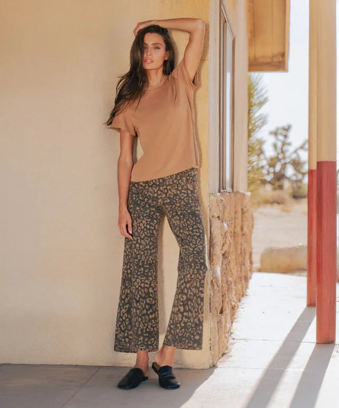 Meg High Rise Wide Leg | Wood sold by Belletique