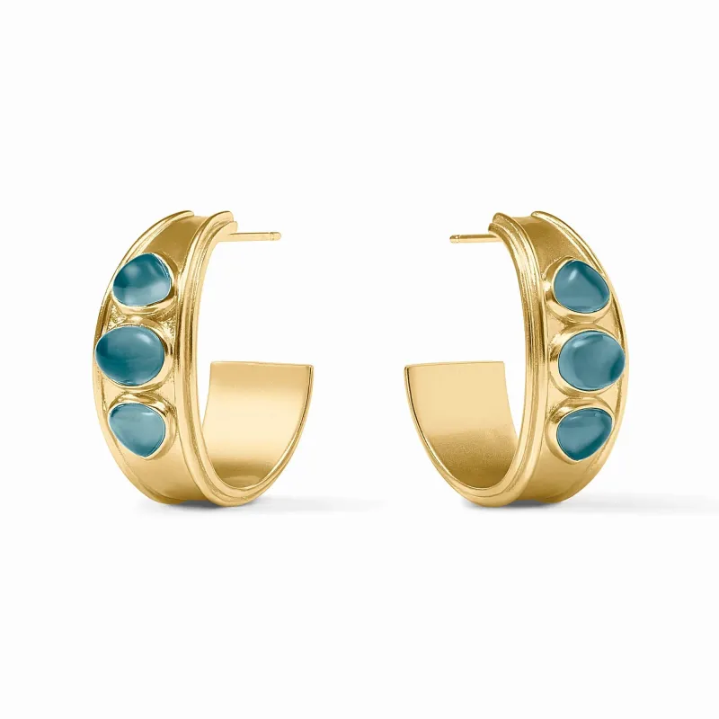 Dolce Stone Hoop Earrings | Montana Blue sold by Belletique