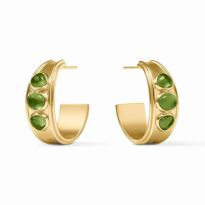 Dolce Stone Hoop Earrings | Palmetto Green sold by Belletique