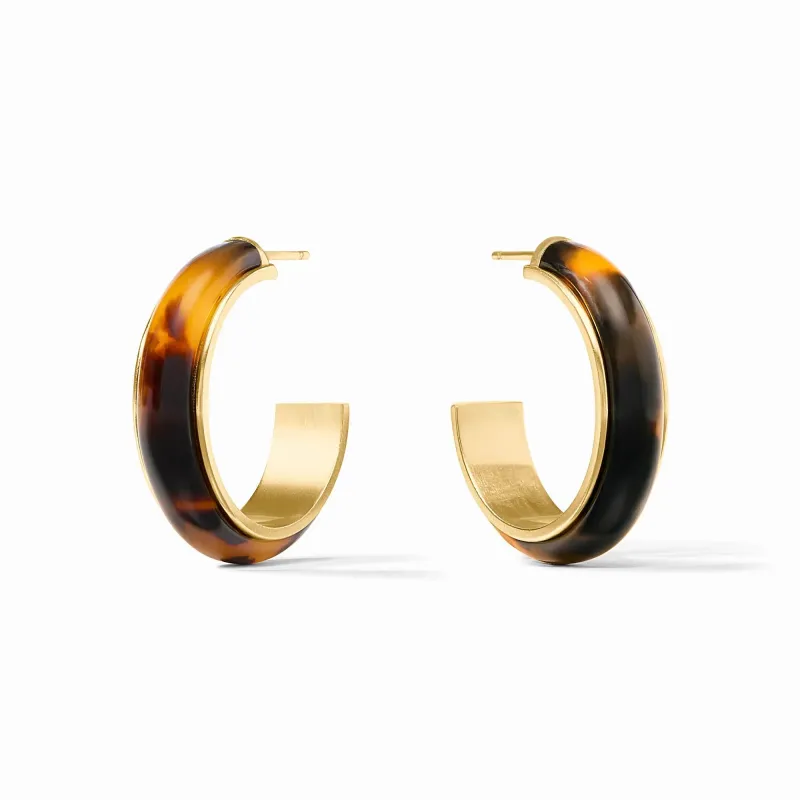 Carnaby Hoop Earrings | Tortoiseshell sold by Belletique