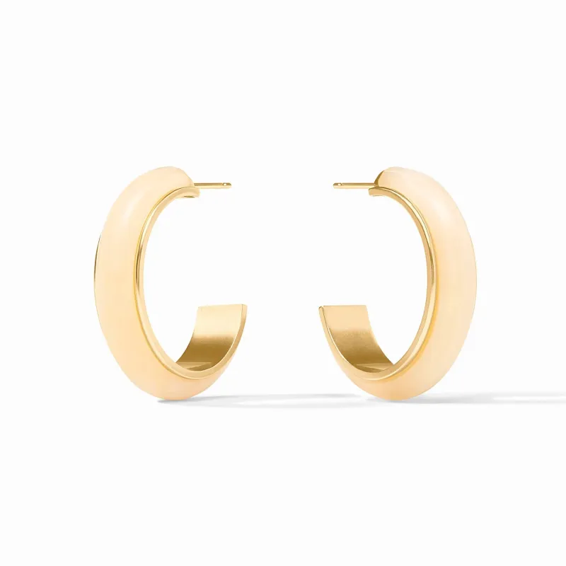 Carnaby Hoop Earrings | Ivory sold by Belletique
