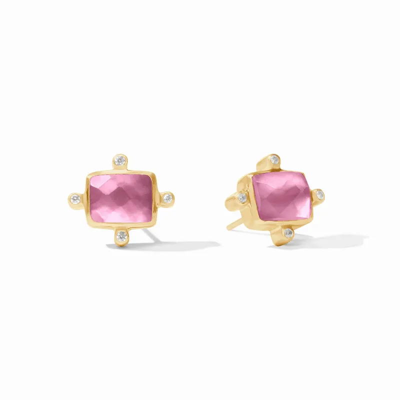Clara Stud Earrings | Tourmaline Pink sold by Belletique