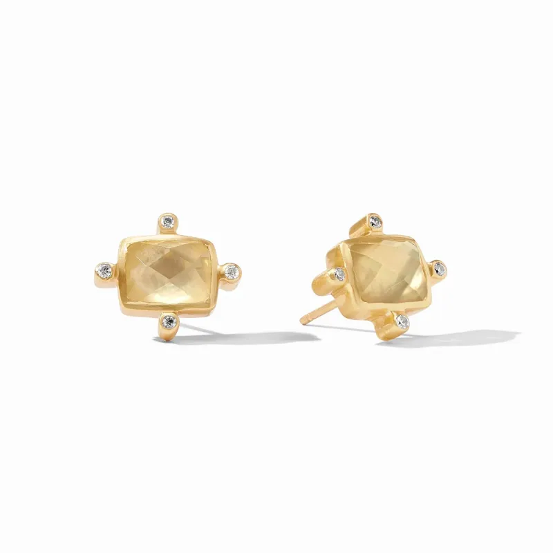 Clara Stud Earrings | Champagne sold by Belletique