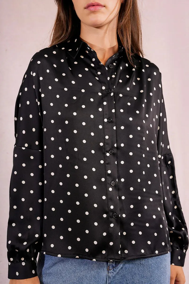 The Dots Blouse | Black + White sold by Belletique product image thumbnail 4