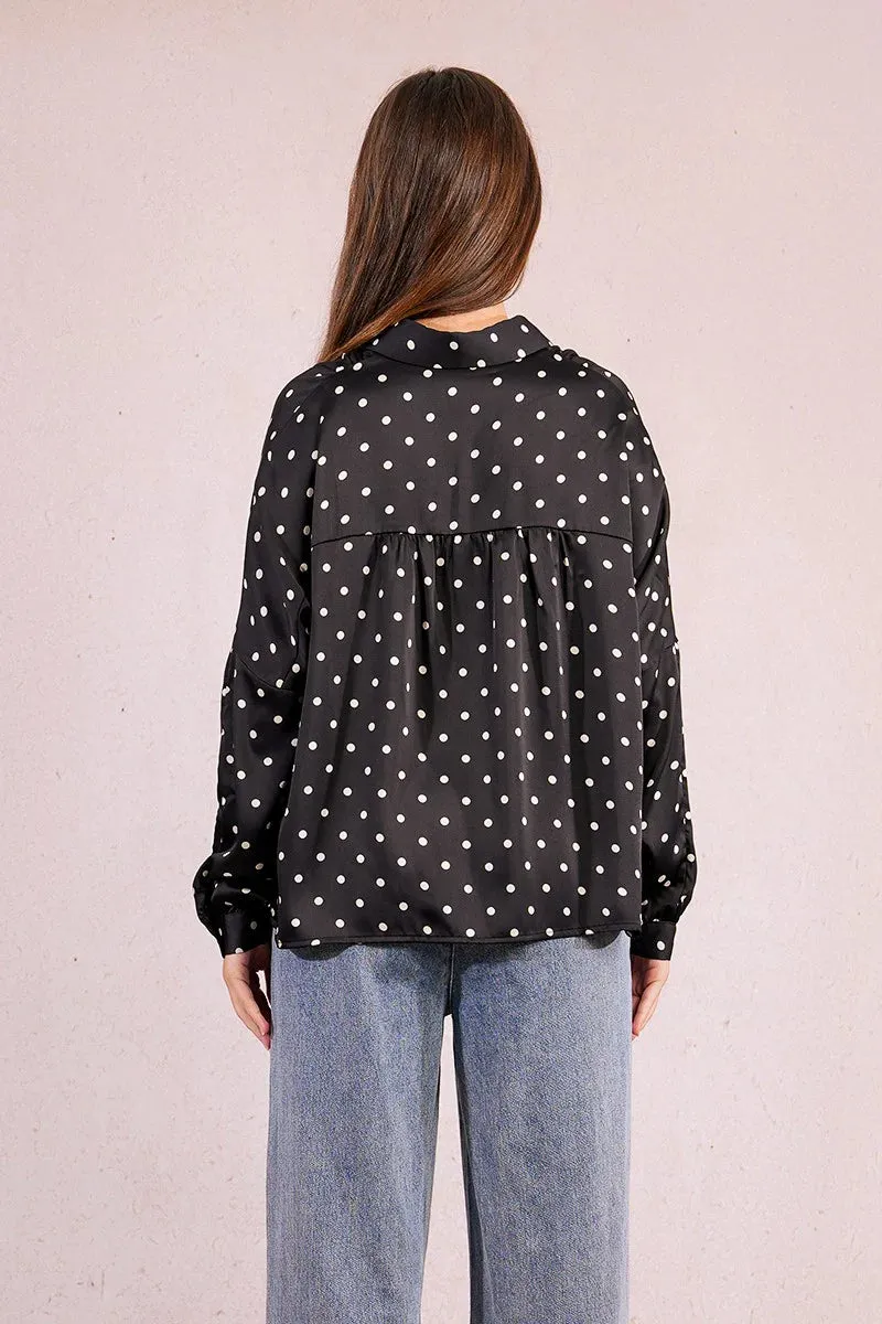 The Dots Blouse | Black + White sold by Belletique product image thumbnail 3