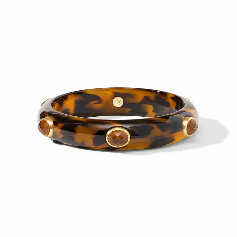 Carnaby Stone Bangle Bracelet | Tortoise sold by Belletique