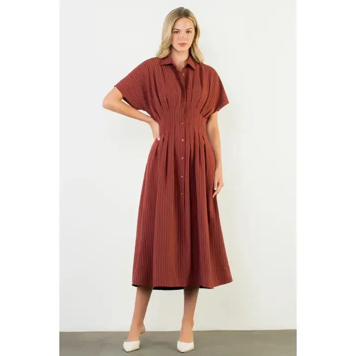 Brynn Dress | Burgundy sold by Belletique