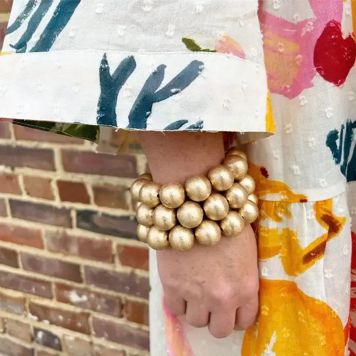 Big Ball Bracelet | Brushed Gold sold by Belletique product image thumbnail 2