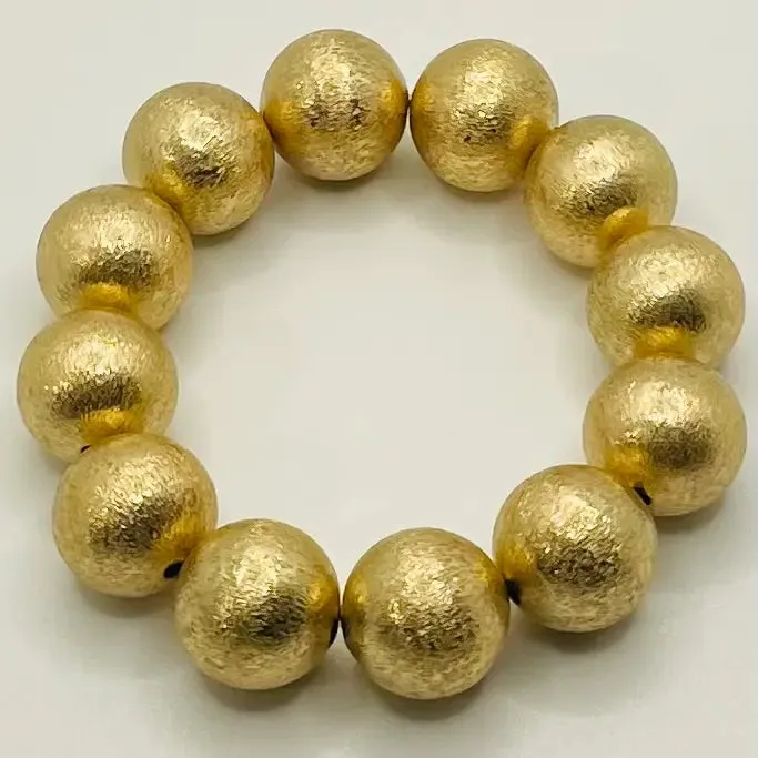 Big Ball Bracelet | Brushed Gold sold by Belletique