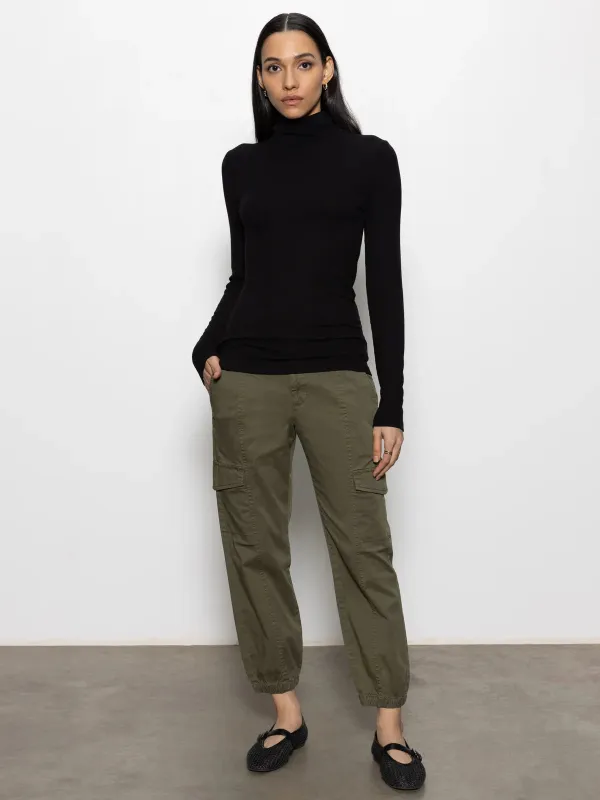 Essential Turtleneck Top | Black sold by Belletique