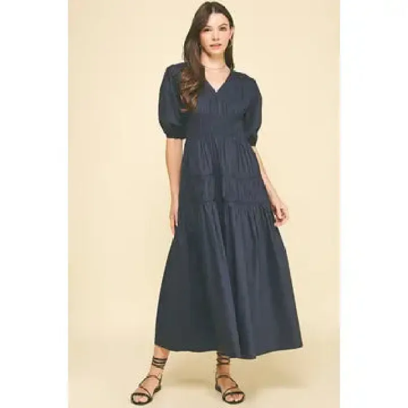 Navy Maxi Dress sold by Belletique