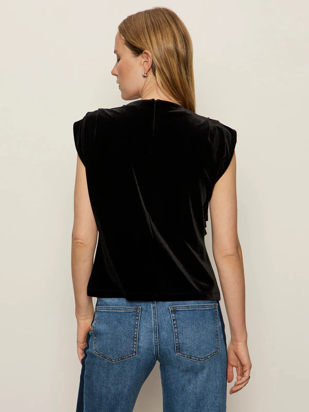 Pleated Sleeveless Top | Black sold by Belletique product image thumbnail 2