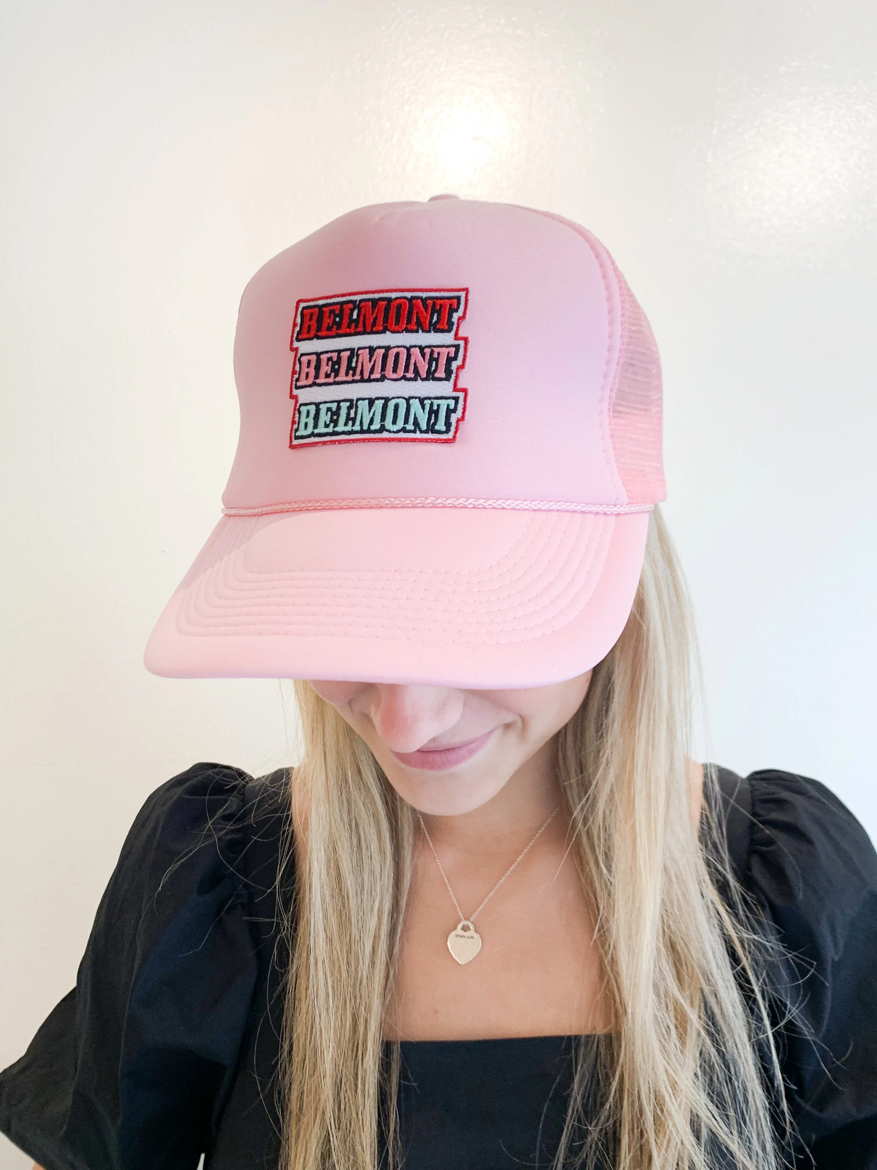 Custom Belmont Trucker Hat l Pink sold by Belletique product image thumbnail 2