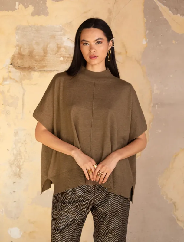 Caroline Top | Khaki Rinse sold by Belletique