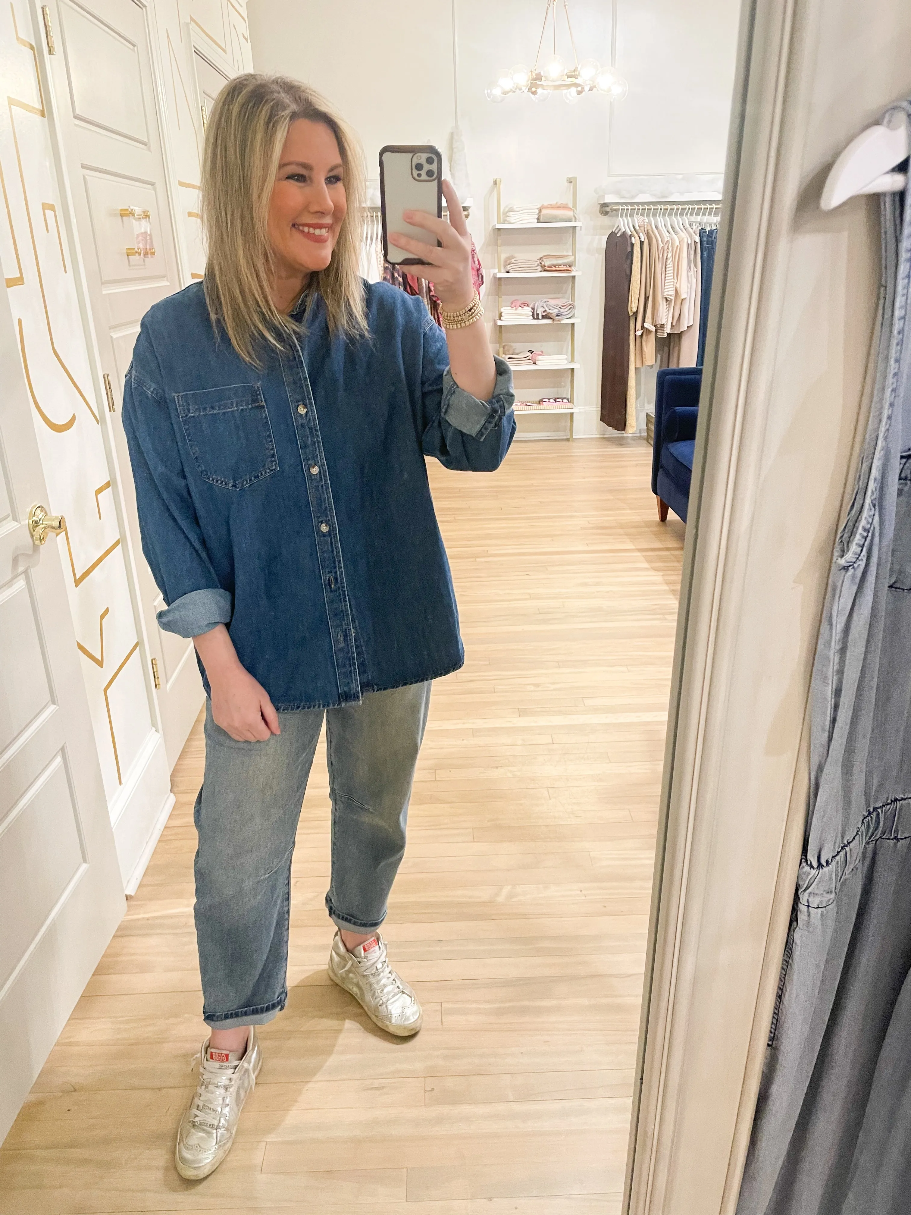 Denim Shirt Jacket sold by Belletique