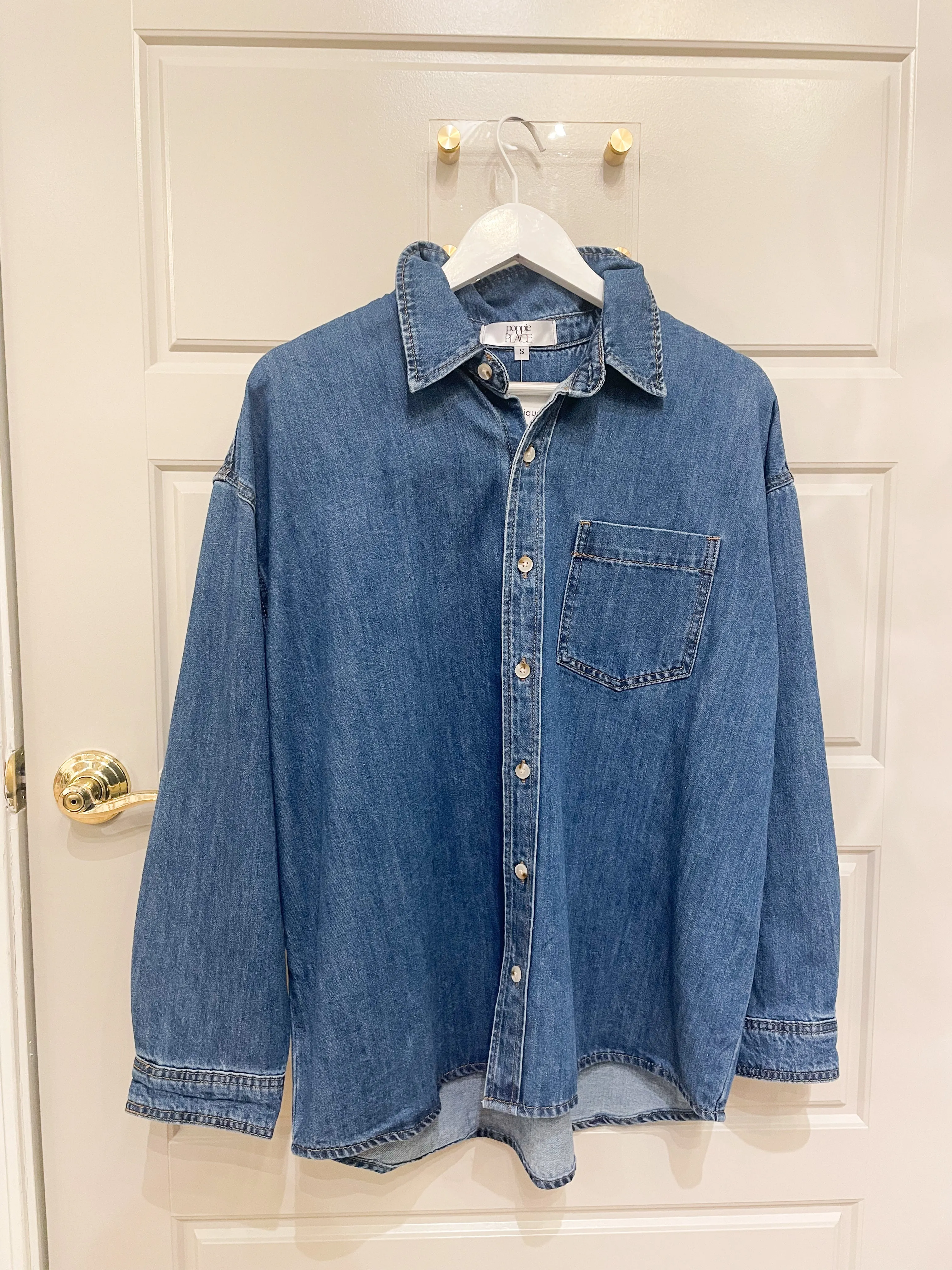 Denim Shirt Jacket sold by Belletique product image thumbnail 2