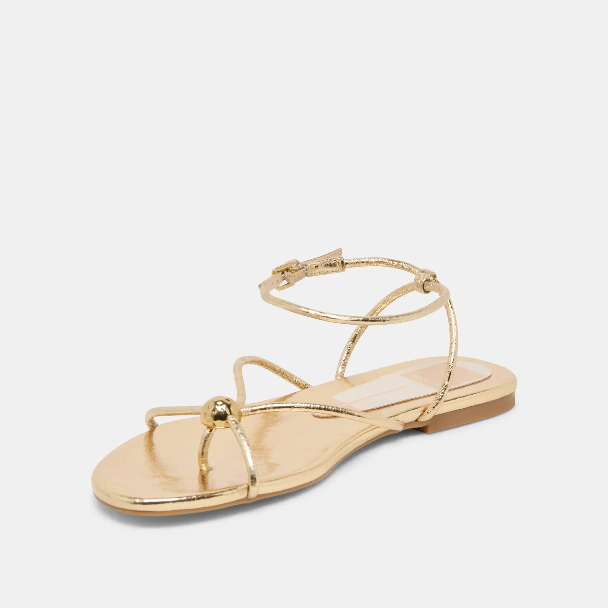 Kenley Sandals | Gold Leather sold by Belletique product image thumbnail 5