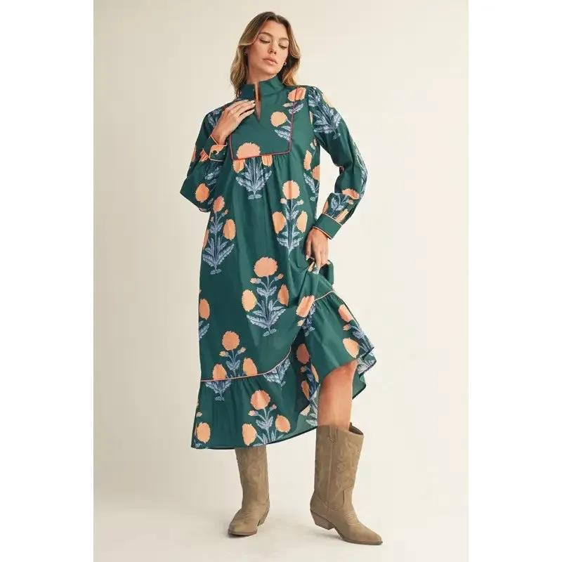 Hunter Midi Dress | Green sold by Belletique