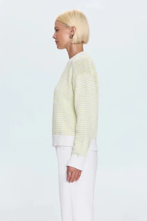 Aura Relaxed Crew Neck Sweater | Limeade sold by Belletique product image thumbnail 3