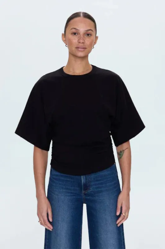 Veronica Kimono Sleeve Fitted Tee | Noir sold by Belletique