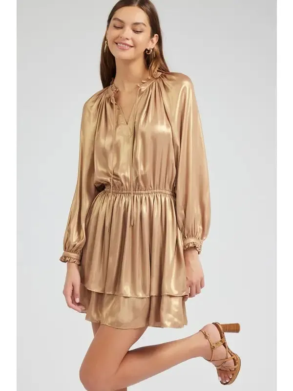 Ginger Mini Dress | Gold sold by Belletique