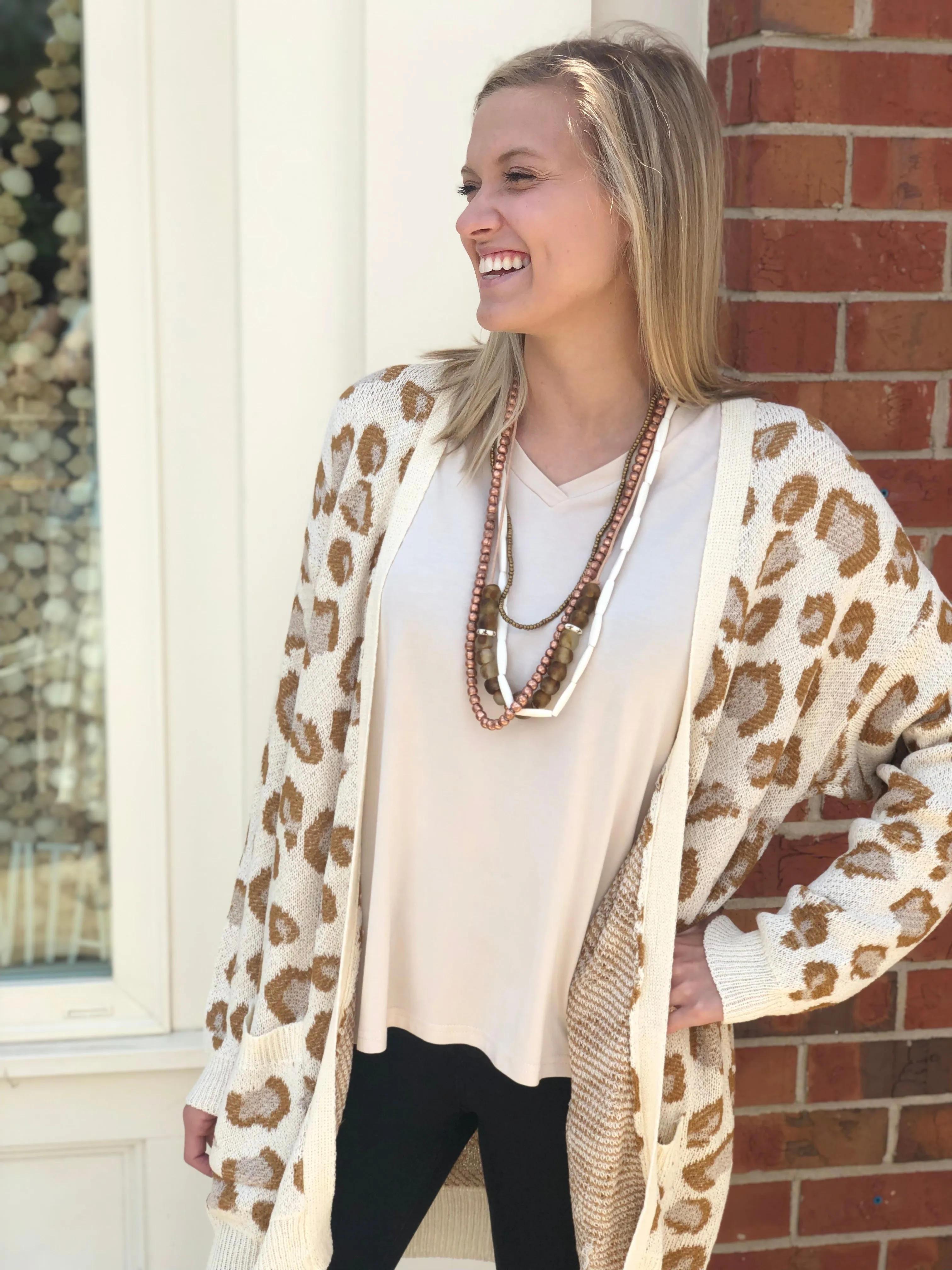Leopard Knit Cardigan sold by Belletique product image thumbnail 2
