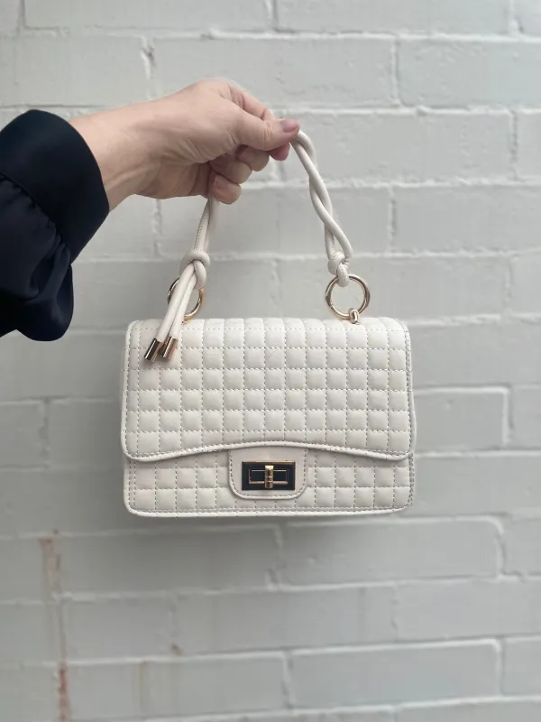 Zoe Crossbody | Oatmilk sold by Belletique