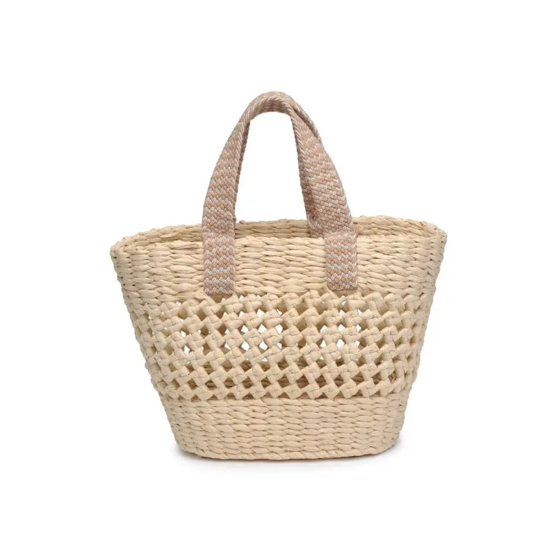 June Woven Knot Straw Tote sold by Belletique
